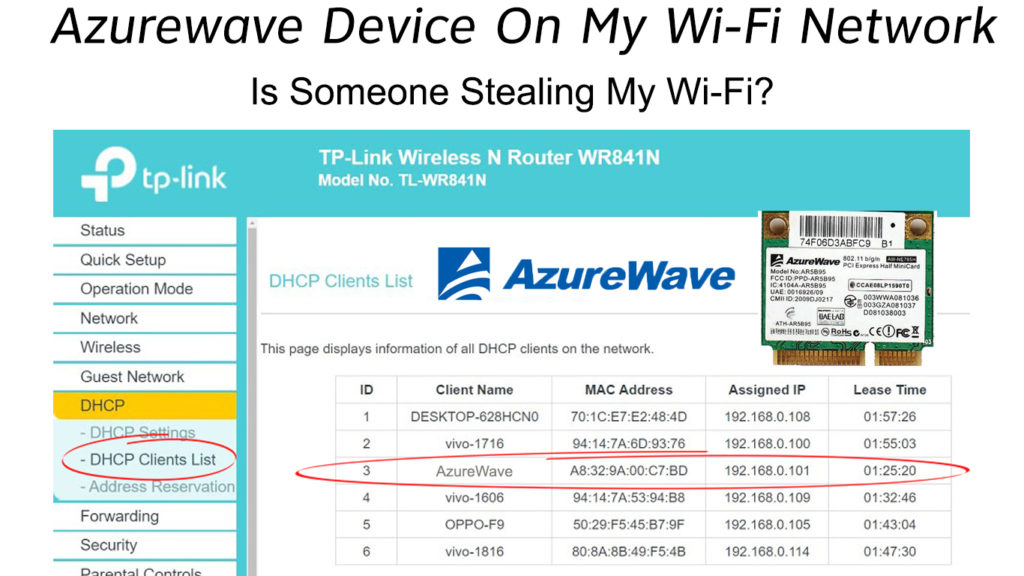  Устройство Azurewave в моей сети Wi-Fi (Кто-то крадет мой Wi-Fi?)