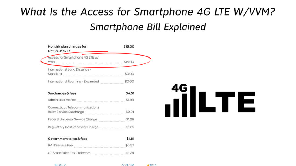  ¿Qué es el acceso para Smartphone 4G LTE W/VVM? (Explicación de la factura de Smartphone)